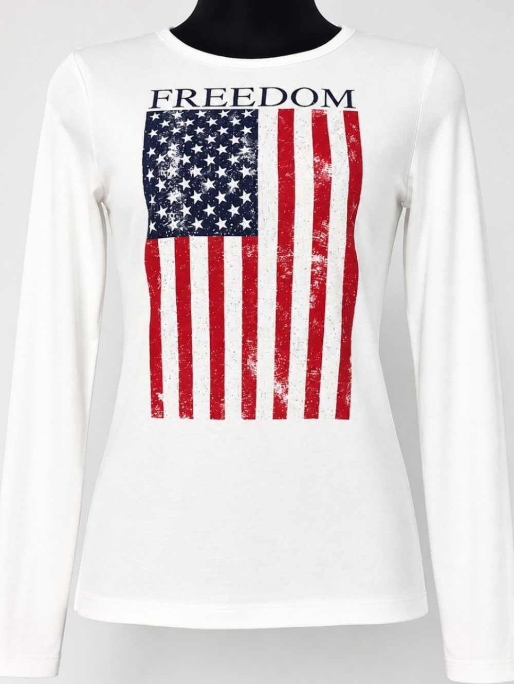 💥Rare Vtg Velvet Graham Spencer Freedom Flag Top